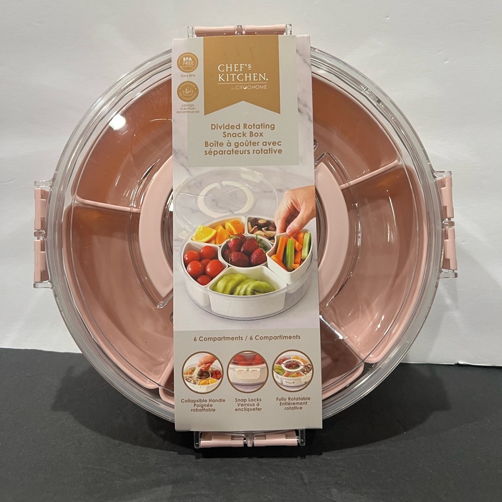 NWT Ciroa Home Divided Rotating Snack Box